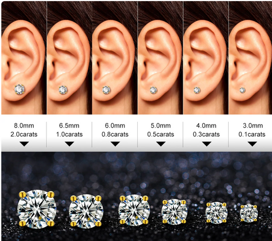 14 Karat Yellow Gold Push Backing Round Stud Earring