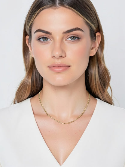Gold Plated Rolo Chain 1.5mm on 925 Sterling silver