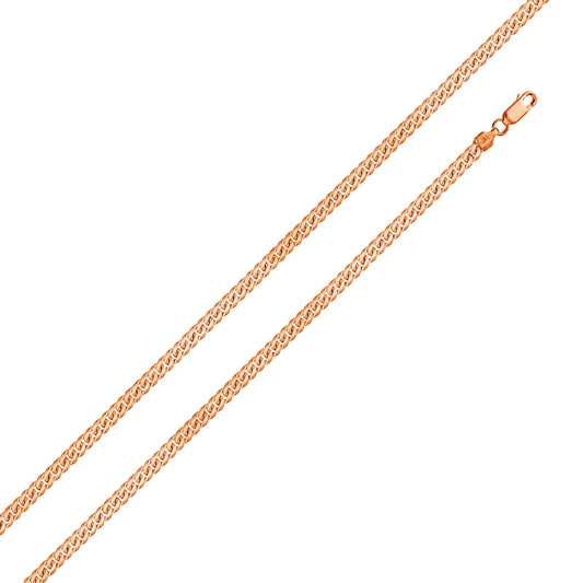 Rose Gold Plated Miami Cuban Curb Chain 3mm