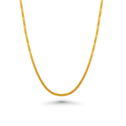 Herringbone Chain Necklace or Bracelet – Gold Plated 925 Sterling Silver – 3mm – 7" & 16" – Made in Italy