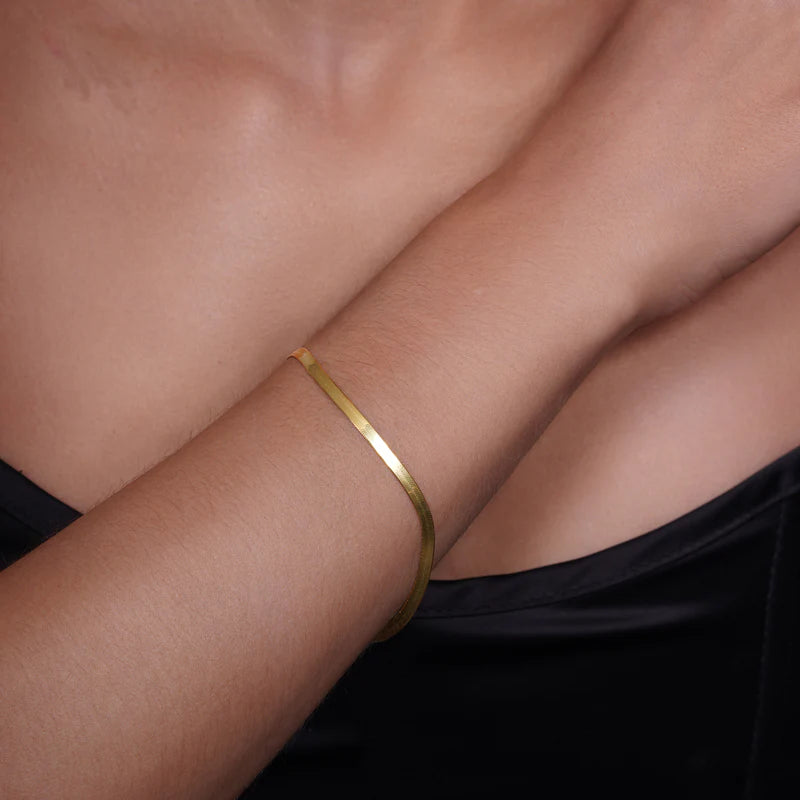 Herringbone Chain Necklace or Bracelet – Gold Plated 925 Sterling Silver – 3mm – 7" & 16" – Made in Italy
