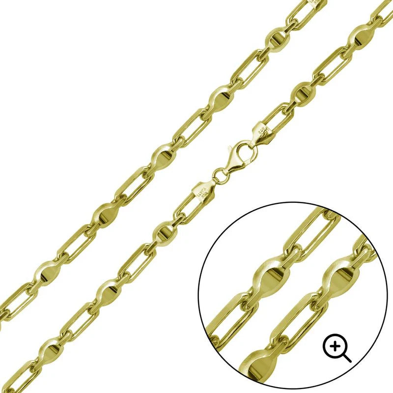 Silver Gold Plated Heshe Max Chain 6mm