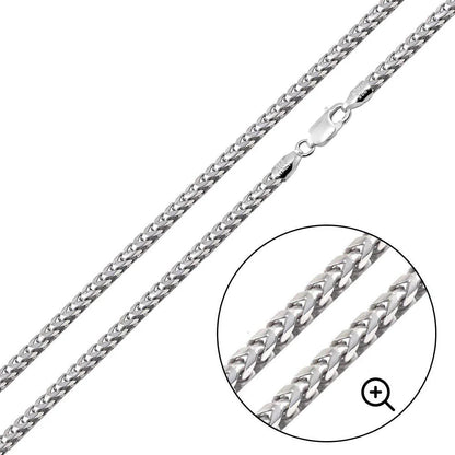 Solid 925 Sterling Silver Foxtail/Franco Link Chain Necklace ITALY 1.5-4.5mm