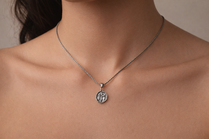 Men’s Women’s Solid 925 Sterling Silver Cross Pendant Necklace - 18” Rope Chain