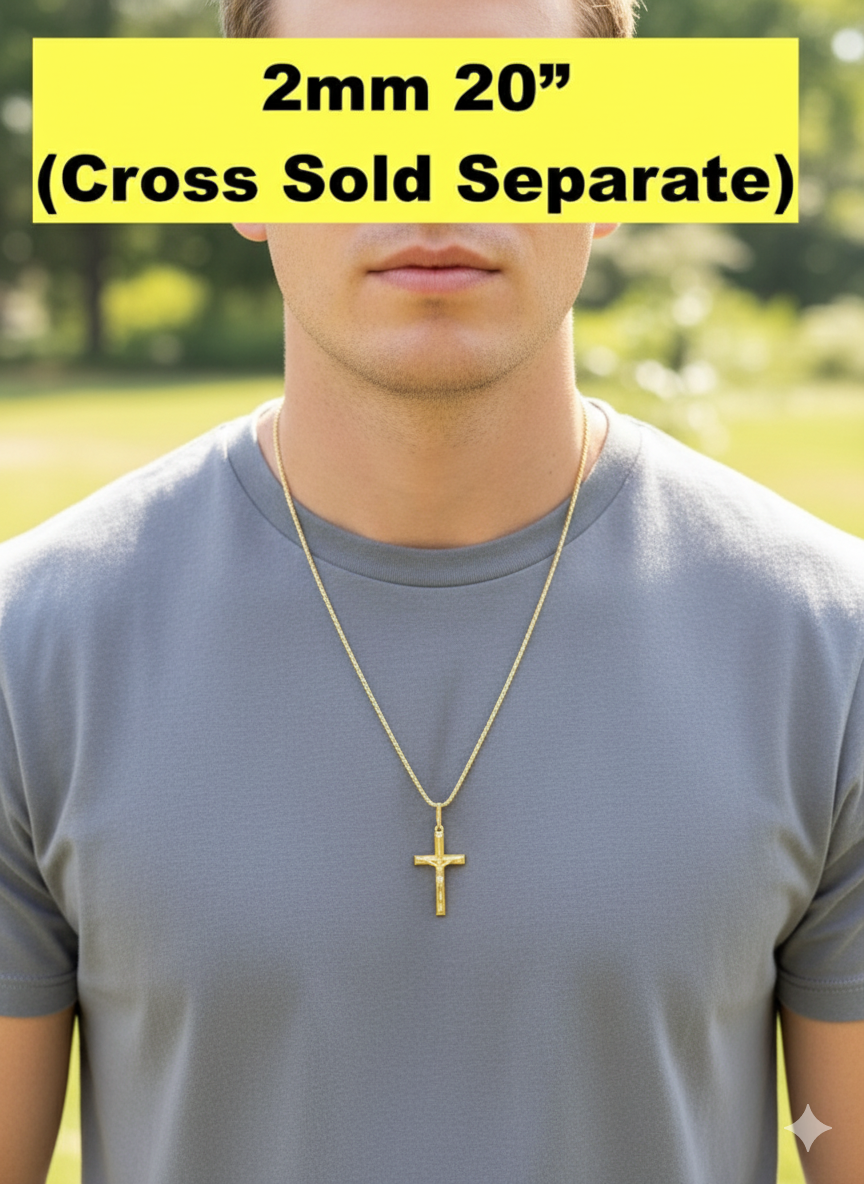 Rope Chain Necklace - 14k Gold Vermeil 925 Sterling Silver - 7"-30" - 1.5mm-5mm