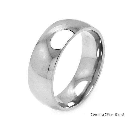 High Polished 925 Sterling Silver Plain Wedding Band Round Ring 7MM