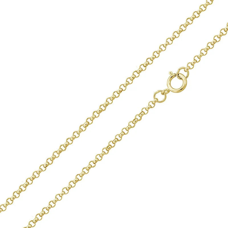 Gold Plated Rolo Chain 1.5mm on 925 Sterling silver