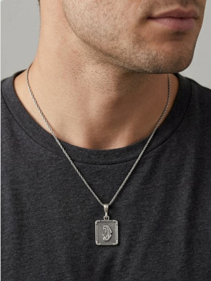 Sterling silver Praying Mary Pendant necklace/Rope 18"Virgen De Guadalupe