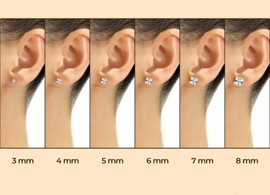 14 Karat Yellow Gold Square Silicone Backing CZ Stud Earring