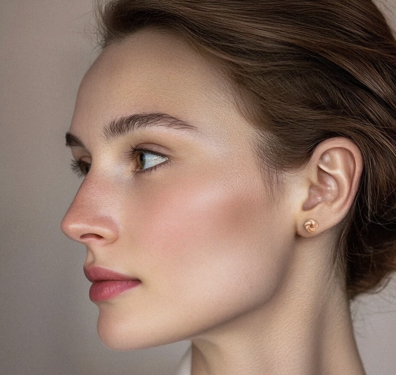 925 Sterling Silver Love Knot Stud Earrings | Rhodium Plated | Gold Plated | Rose Gold.