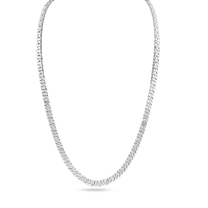 Real 925 Sterling Silver Dollar Cuban Link Chain Necklace – All Sizes – Made in Italy