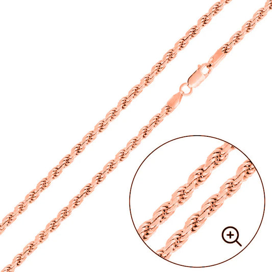 Rose Gold Plated Rope 2mm Chain