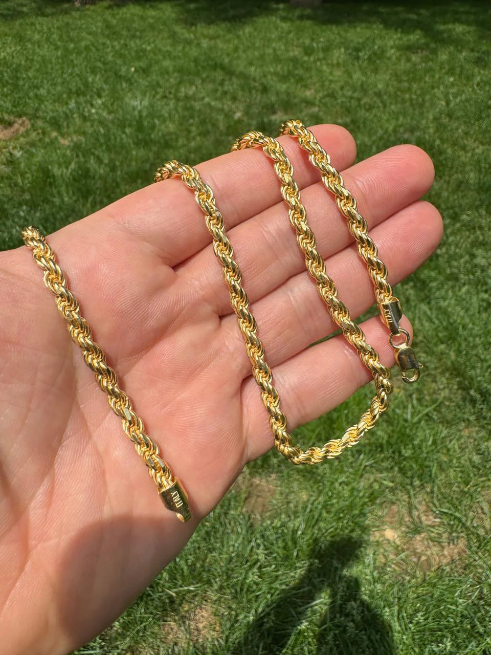 Rope Chain Necklace - 14k Gold Vermeil 925 Sterling Silver - 7"-30" - 1.5mm-5mm