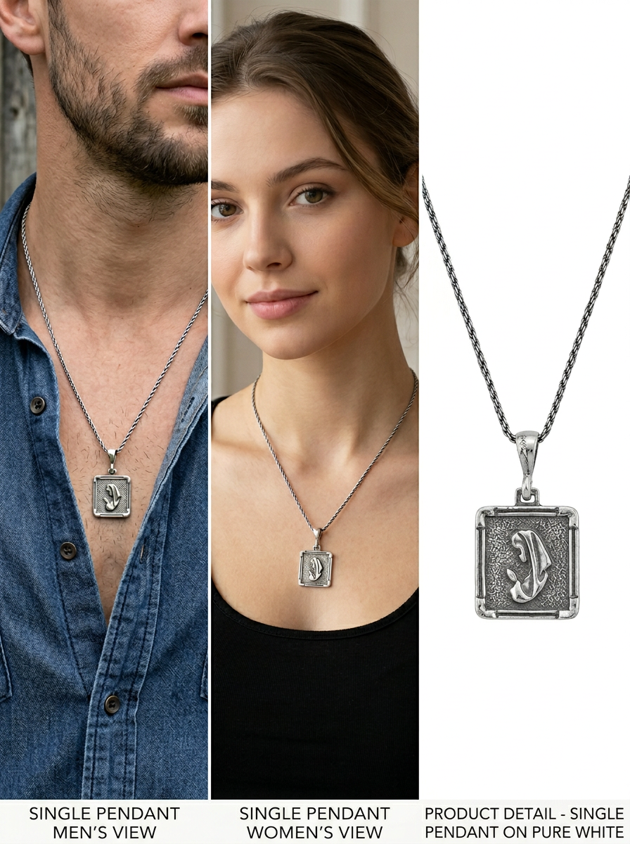 Sterling silver Praying Mary Pendant necklace/Rope 18"Virgen De Guadalupe