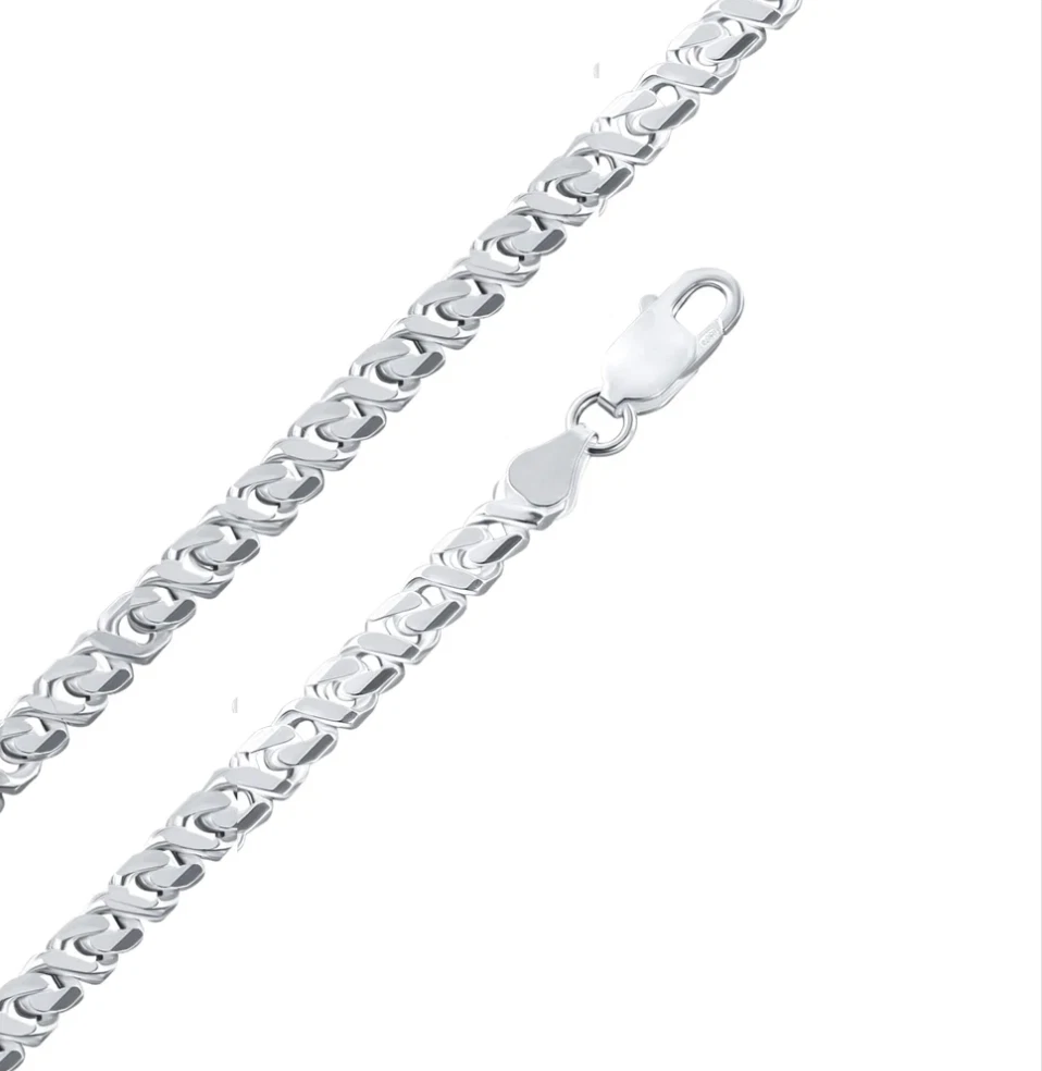 Real 925 Sterling Silver Dollar Cuban Link Chain Necklace – All Sizes – Made in Italy