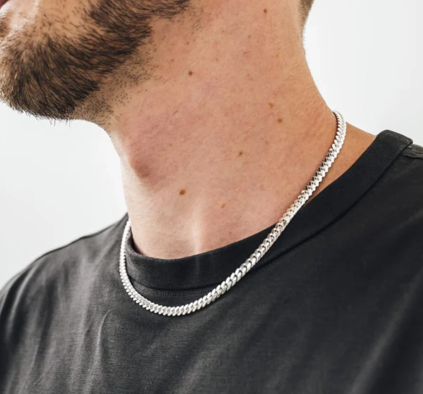 Mens Real Solid 925 Sterling Silver Miami Cuban Chain 4-10mm Heavy Link Necklace