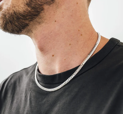 Mens Real Solid 925 Sterling Silver Miami Cuban Chain 4-10mm Heavy Link Necklace