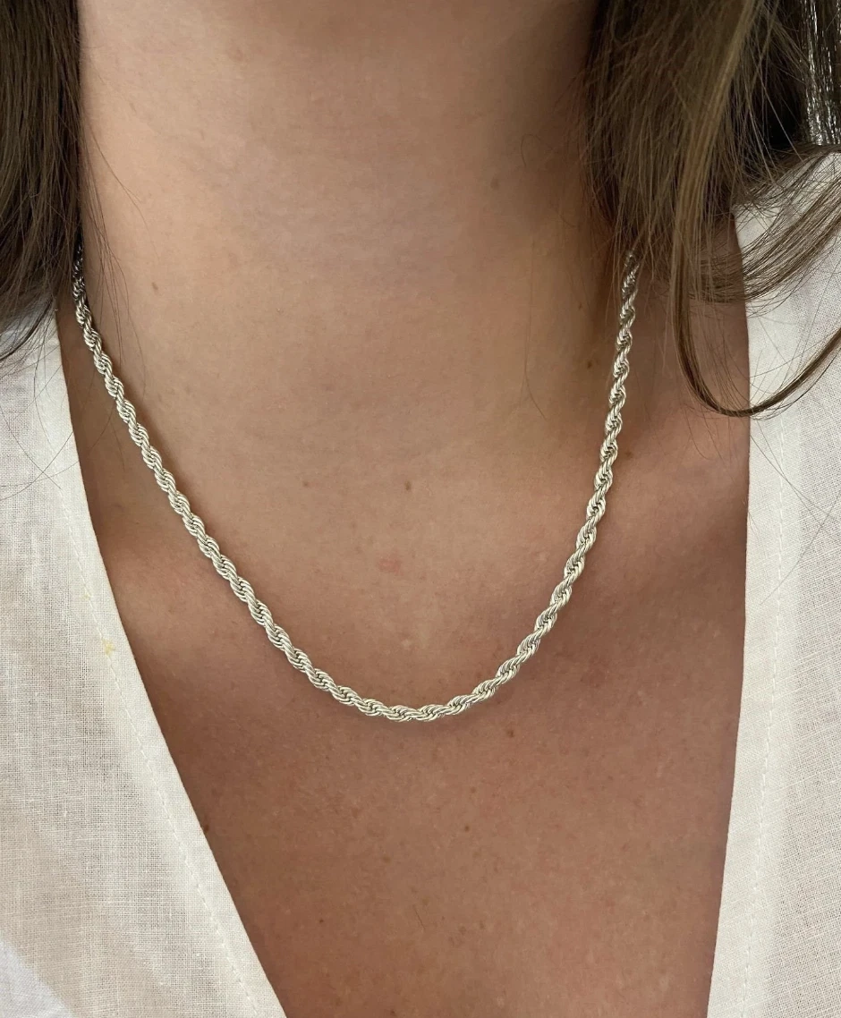 925 Sterling Silver Diamond Cut Rope Chain or Bracelet – 1mm–16mm – Made in Italy