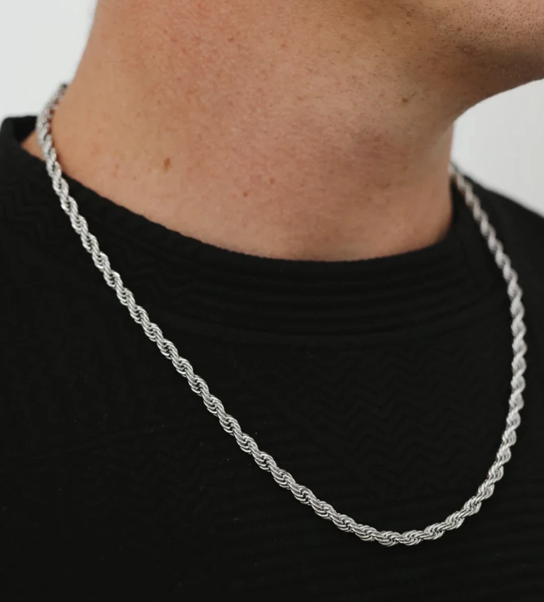 925 Sterling Silver Diamond Cut Rope Chain or Bracelet – 1mm–16mm – Made in Italy