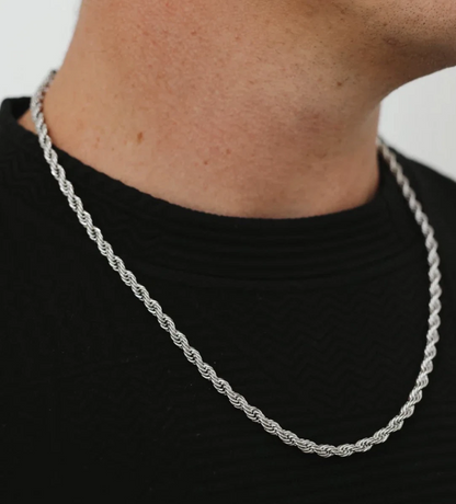 925 Sterling Silver Diamond Cut Rope Chain or Bracelet – 1mm–16mm – Made in Italy