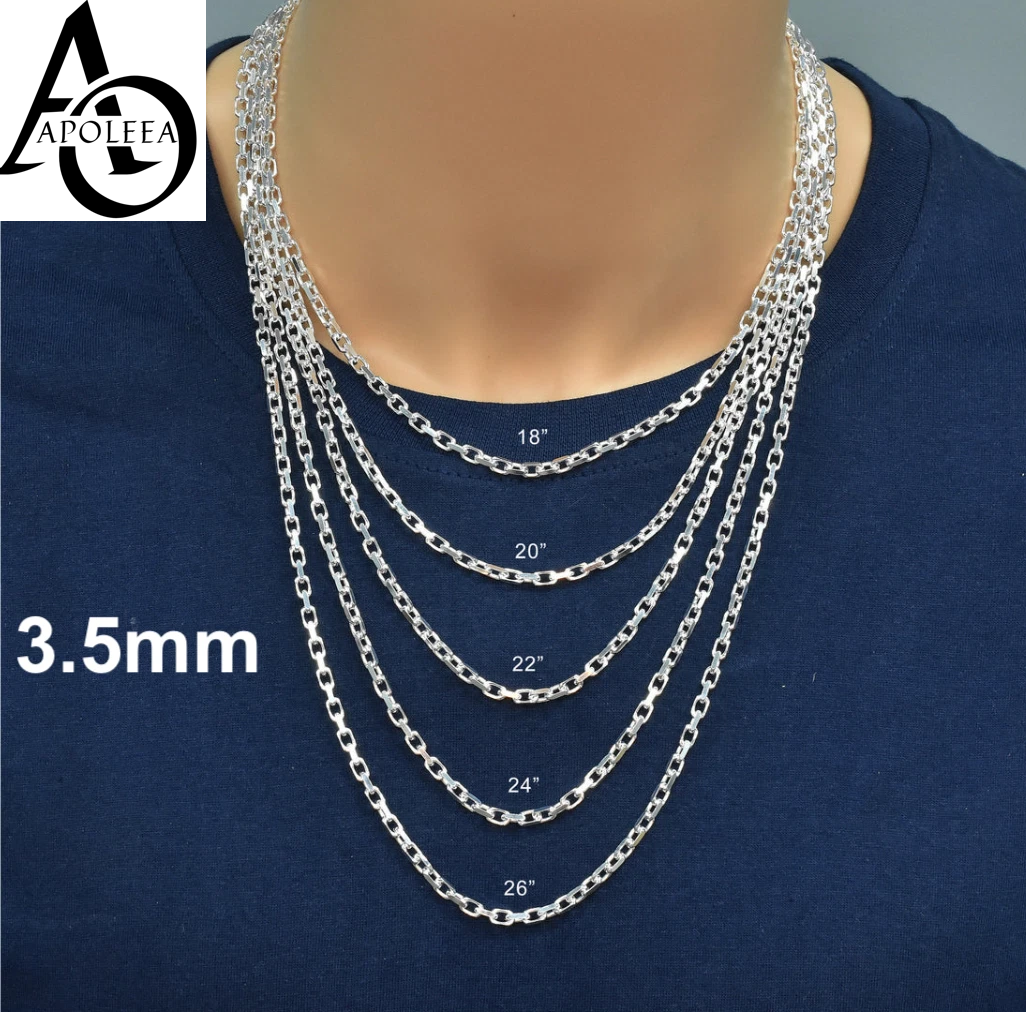 925 Sterling Silver Italian Anchor Forzatina Cable Chain or Bracelet – Made in Italy
