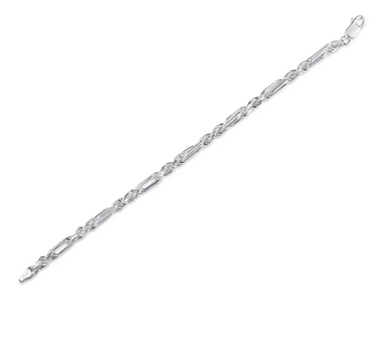 925 Sterling Silver FigaRope Milano Chain Necklace or Bracelet – 5mm–9mm – Made in Italy