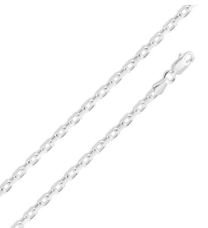925 Sterling Silver Italian Anchor Forzatina Cable Chain or Bracelet – Made in Italy
