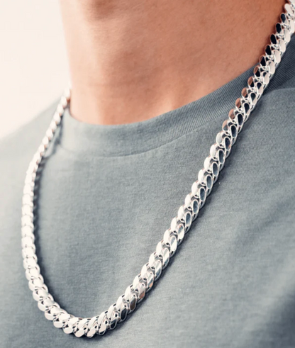 Mens Real Solid 925 Sterling Silver Miami Cuban Chain 4-10mm Heavy Link Necklace