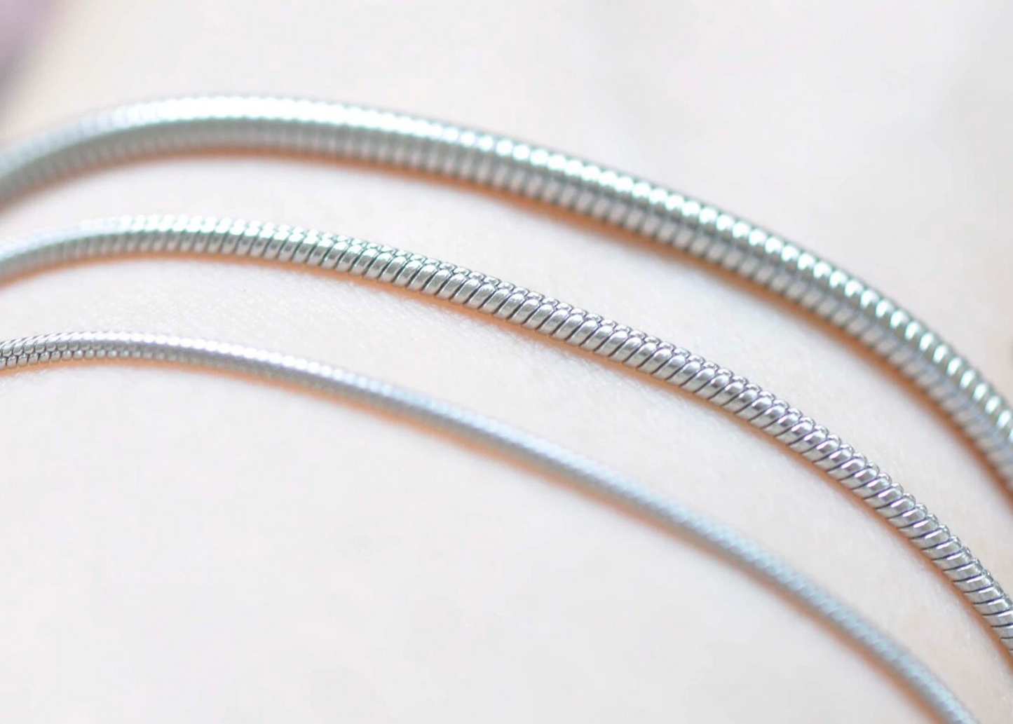 925 Sterling Silver Round Snake Chain Necklace 0.7-4mm All Sizes Made in Italy