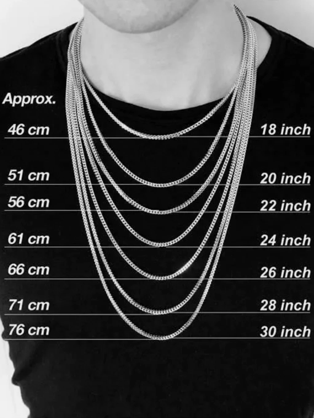 Mens Real Solid 925 Sterling Silver Miami Cuban Chain 4-10mm Heavy Link Necklace