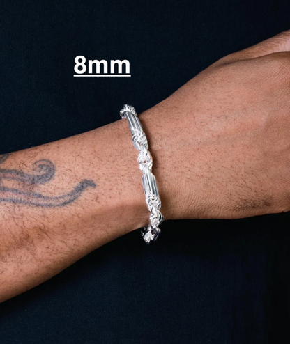 925 Sterling Silver FigaRope Milano Chain Necklace or Bracelet – 5mm–9mm – Made in Italy
