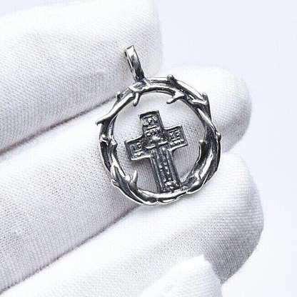 Solid 925 Sterling Silver Cross necklace - Cross pendant 18" chain