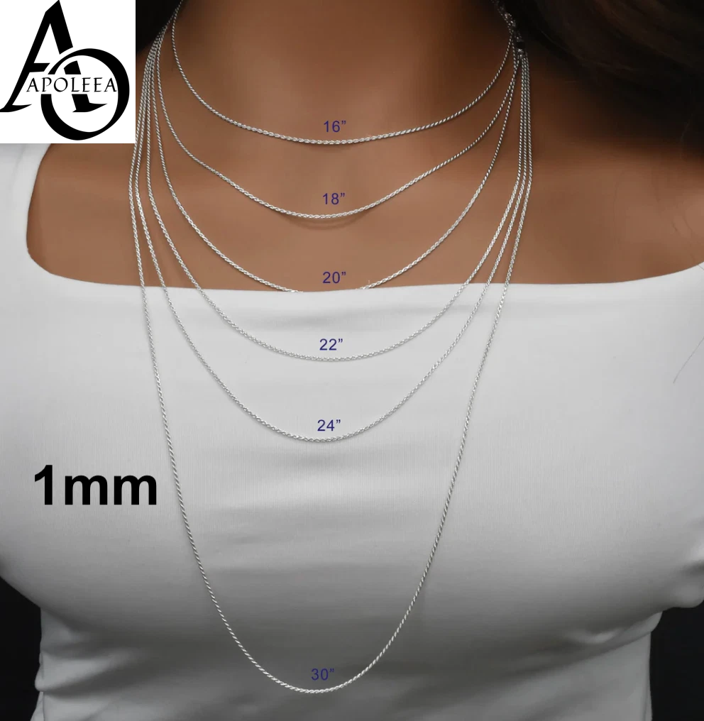 925 Sterling Silver Diamond Cut Rope Chain or Bracelet – 1mm–16mm – Made in Italy