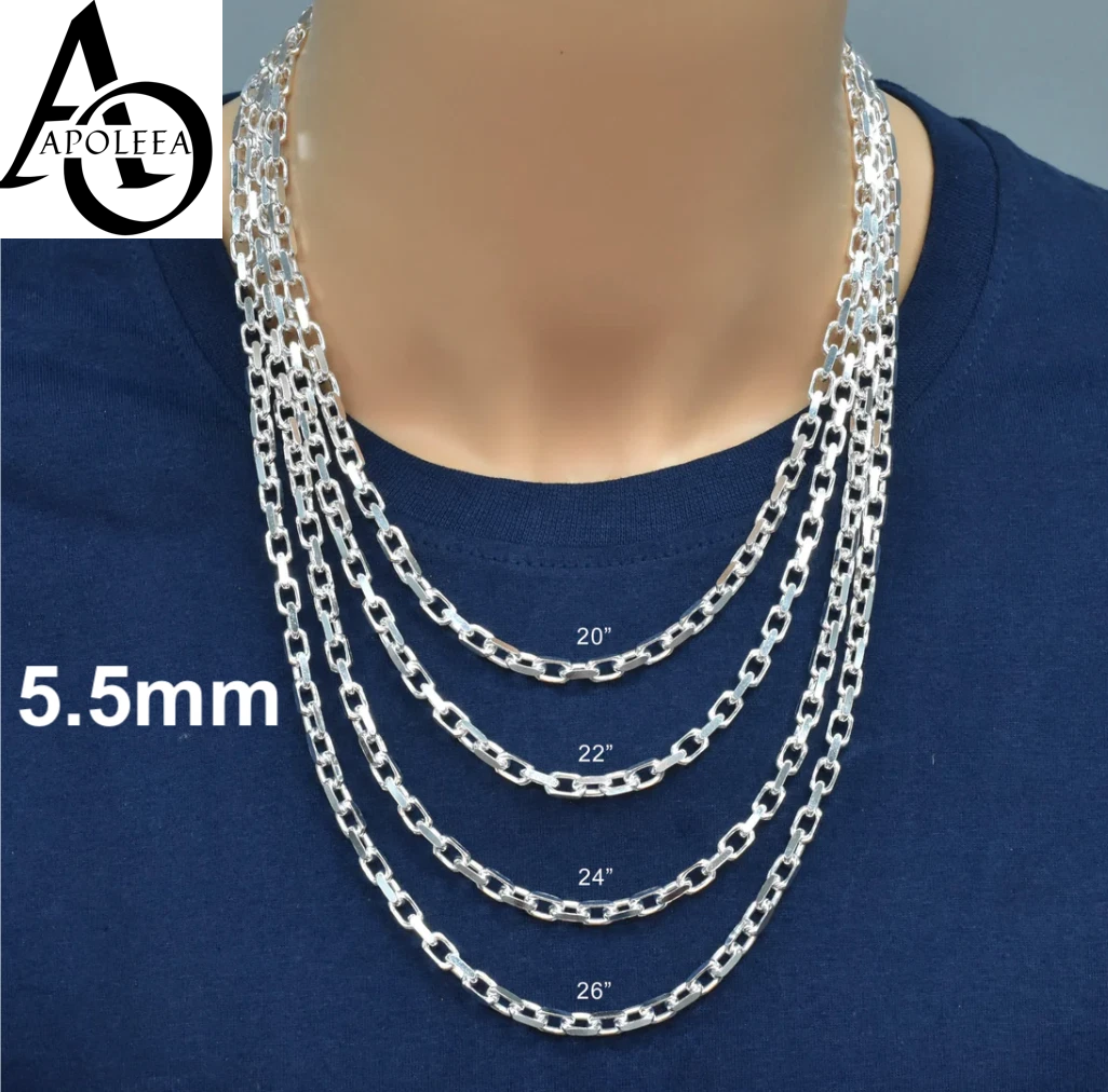925 Sterling Silver Italian Anchor Forzatina Cable Chain or Bracelet – Made in Italy
