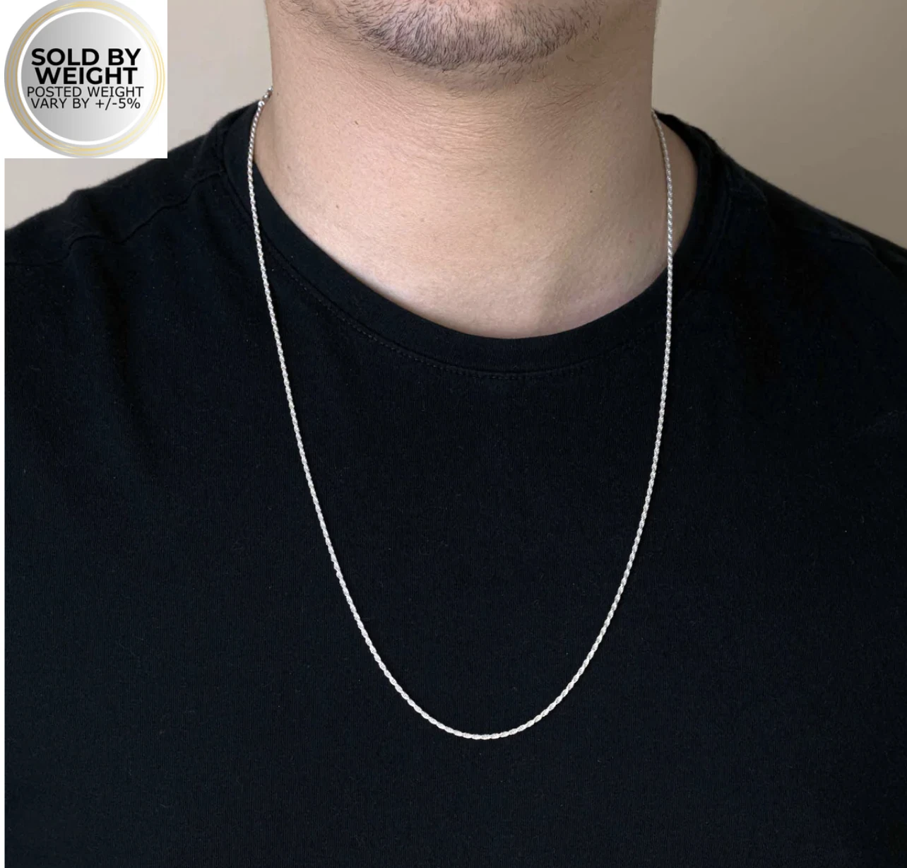 925 Sterling Silver Diamond Cut Rope Chain or Bracelet – 1mm–16mm – Made in Italy