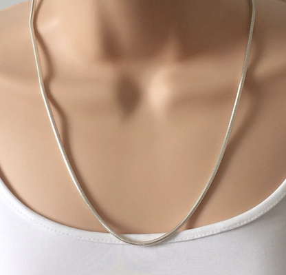 925 Sterling Silver Round Snake Chain Necklace 0.7-4mm All Sizes Made in Italy