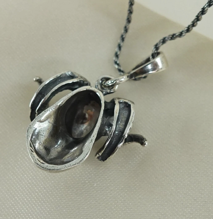 Bold 925 Sterling Silver Ram Head Pendant Necklace - Unique Animal Design