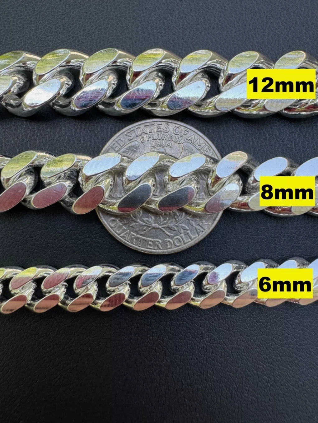 Mens Real Solid 925 Sterling Silver Miami Cuban Chain 4-10mm Heavy Link Necklace