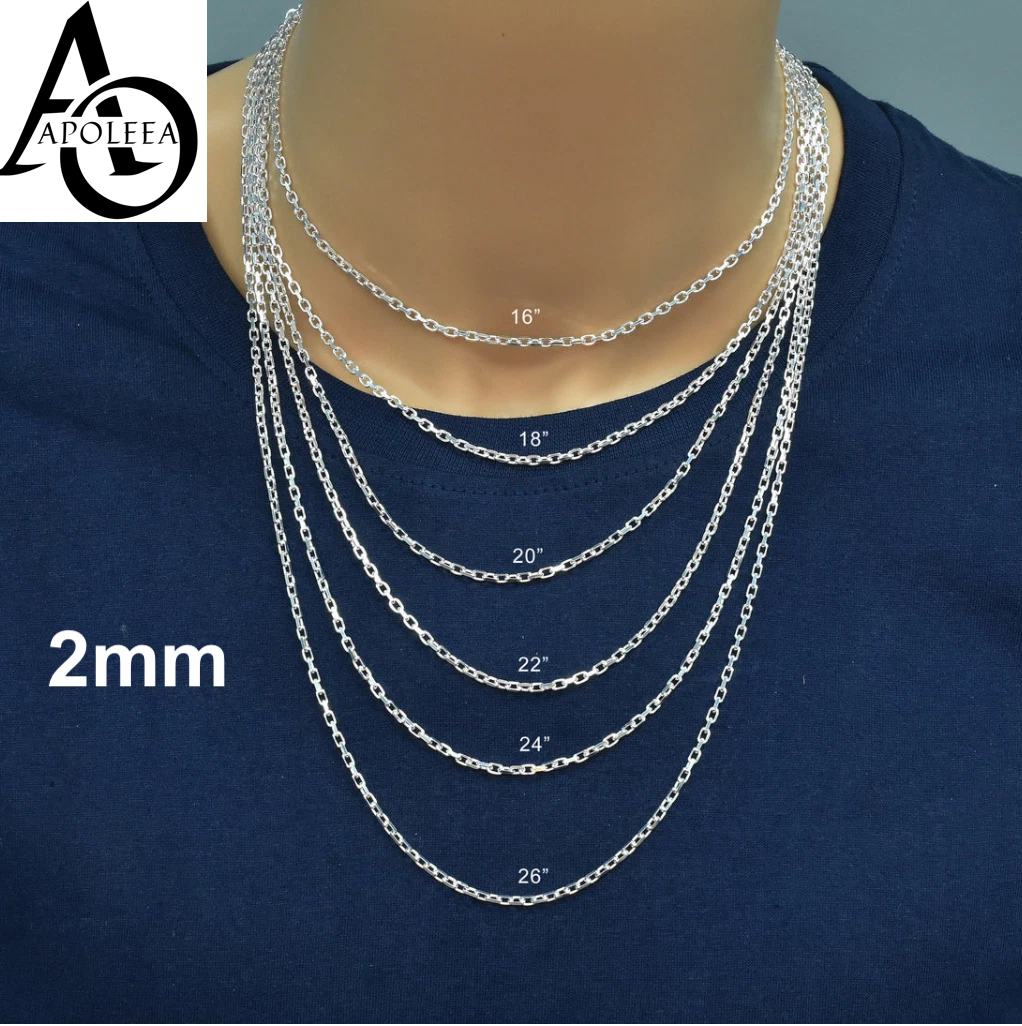 925 Sterling Silver Italian Anchor Forzatina Cable Chain or Bracelet – Made in Italy