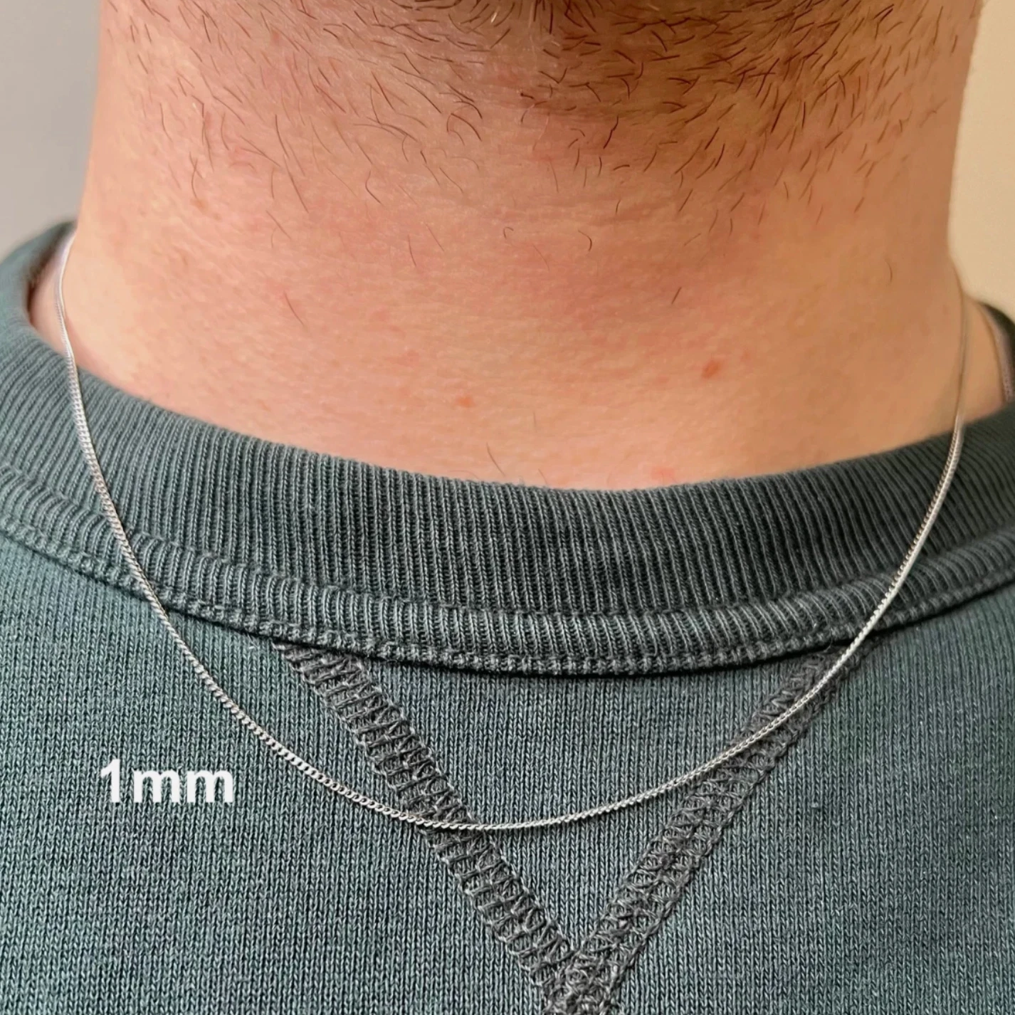 Real 925 Sterling Silver Flat Curb Cuban Chain Necklace or Bracelet – 1mm to 16.5mm Made in Italy