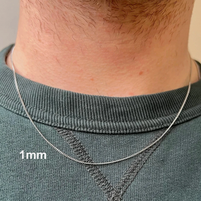 Real 925 Sterling Silver Flat Curb Cuban Chain Necklace or Bracelet – 1mm to 16.5mm Made in Italy