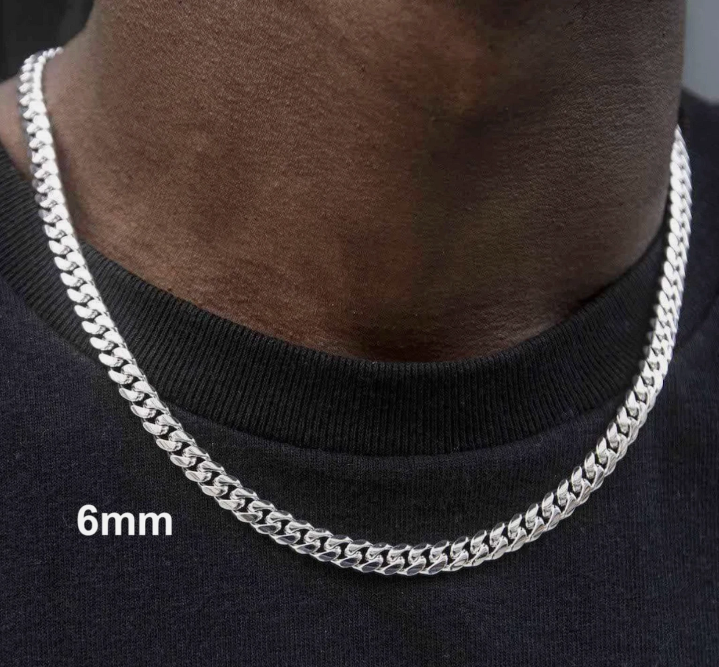Real 925 Sterling Silver Flat Curb Cuban Chain Necklace or Bracelet – 1mm to 16.5mm Made in Italy
